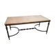 Marble and brass coffee table