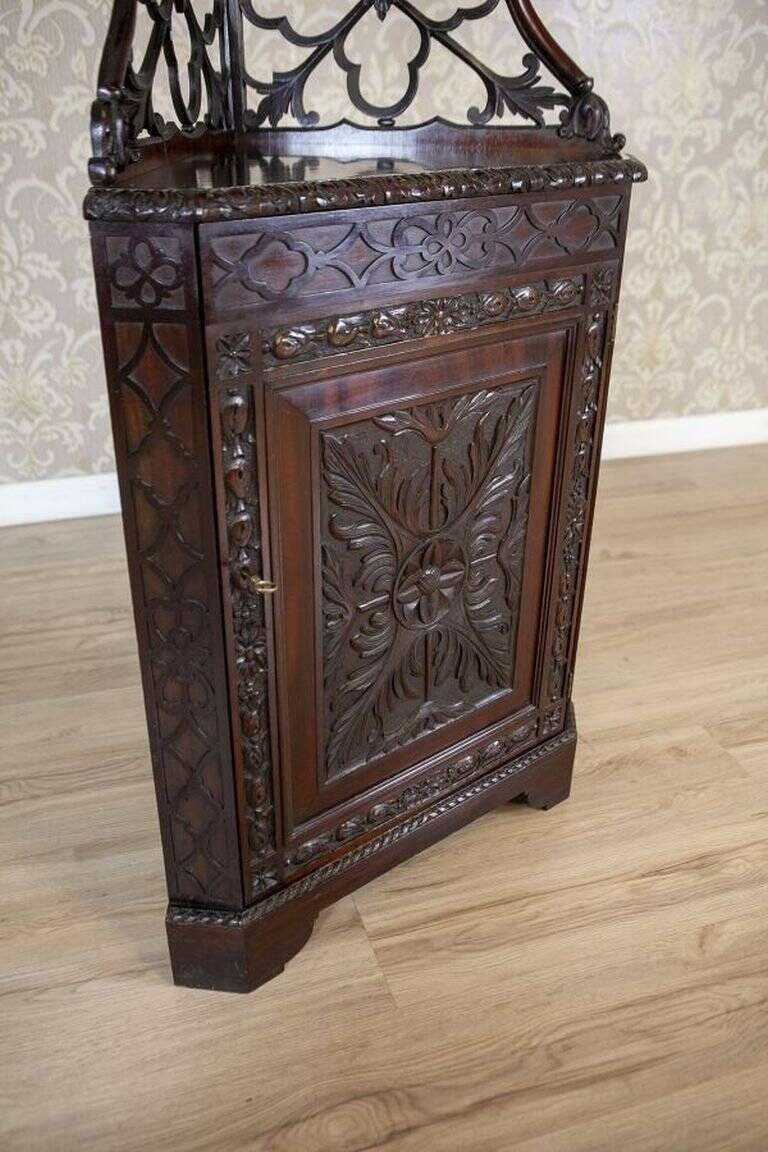 Mahogany Corner Cabinet, 1890s