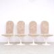 Set of 4 vintage velvet tulip swivel chairs, 1970s