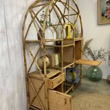 Vintage rattan shelf