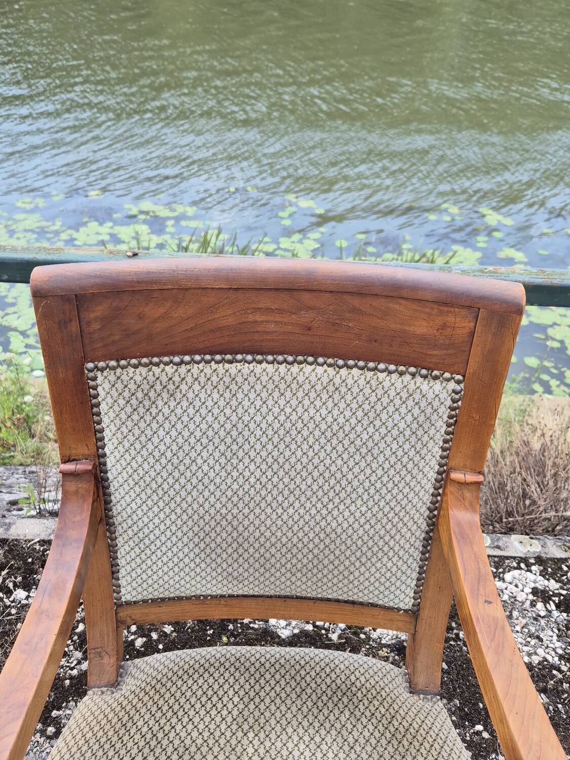 Paire de fauteuils à crosse Empire Restauration 1900s