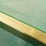 Dessert bar "Hollywood Regency" in gold metal, bevelled glass and mahogany