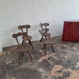 Set of 4 French provincial chairs in the style of Alexandre Noll, 1950s