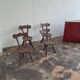 Ensemble de 4 chaises provençales françaises dans le style d'Alexandre Noll, années 1950