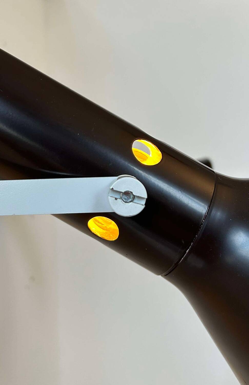 Pair of vintage adjustable wall lights, brown metal, France 1970