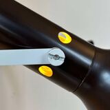 Pair of vintage adjustable wall lights, brown metal, France 1970