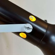 Pair of vintage adjustable wall lights, brown metal, France 1970