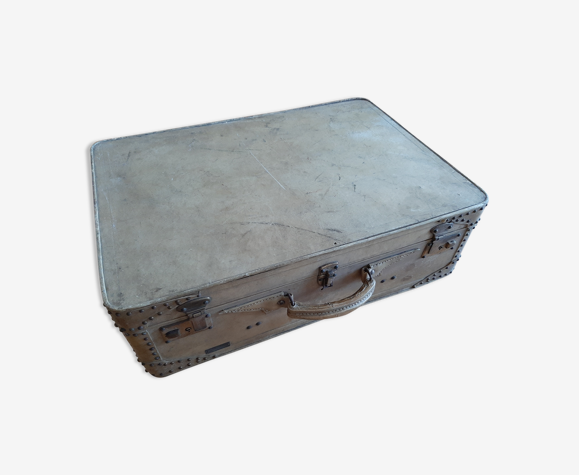 Valise ancienne en peau de porc