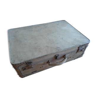 Old pigskin suitcase