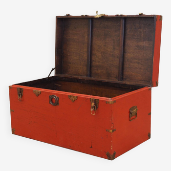 Red chest, Scandinavian design, 1950s