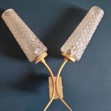 2-branch gold metal wall light