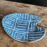 Vallauris Vintage Catchall – Palette Shape – Blue & White – 1950s/60s