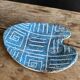 Vallauris Vintage Catchall – Palette Shape – Blue & White – 1950s/60s