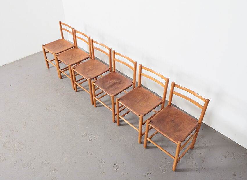 Ate van Apeldoorn Set of 6 Dining Chairs for Houtwerk Hattem 1960s