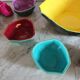 Vintage salad bowl and ramekin with cut-in-coloured earthenware