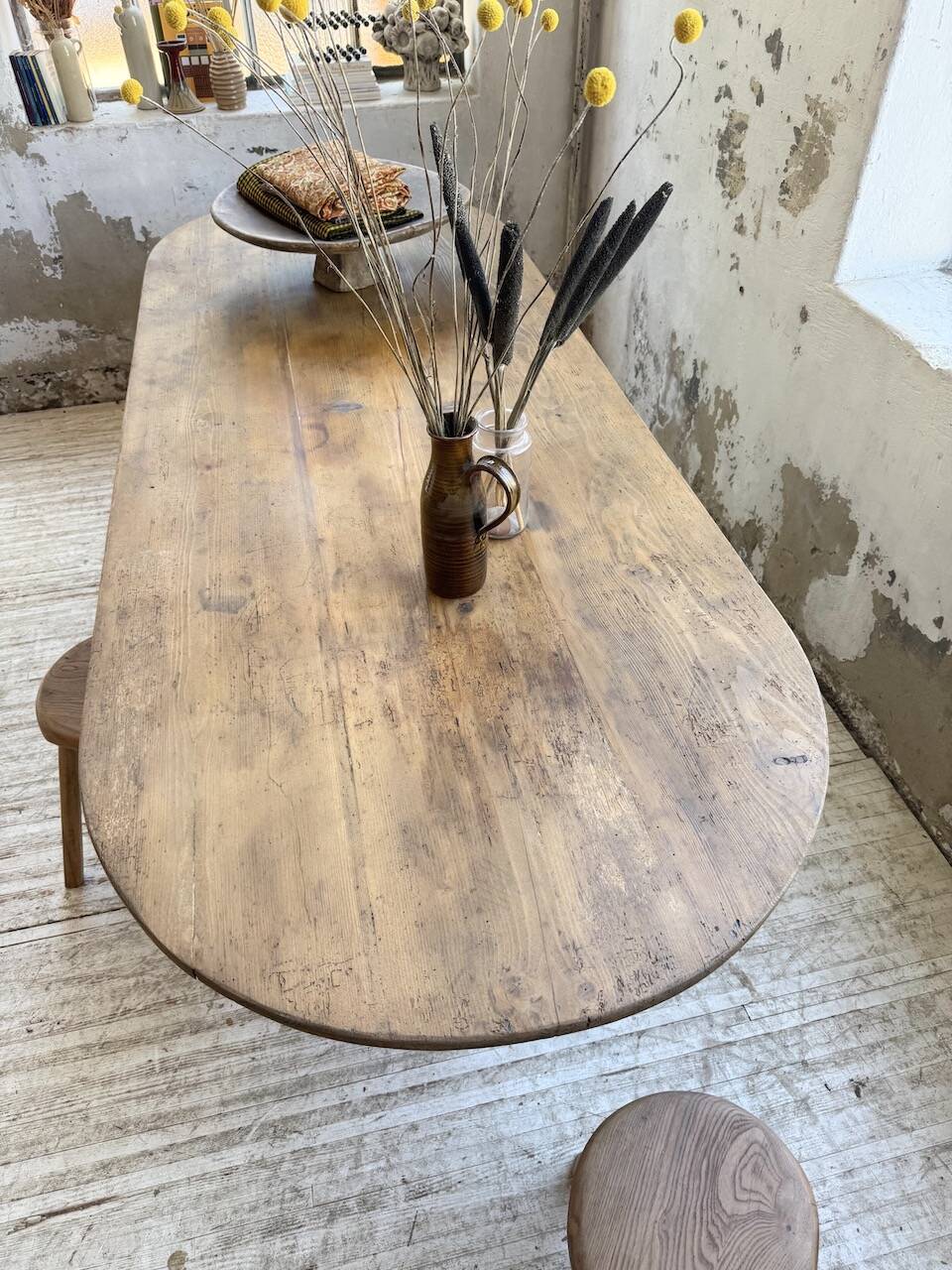 Oval farmhouse table 250cm pine