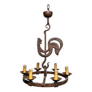 Lustre au coq par Jean