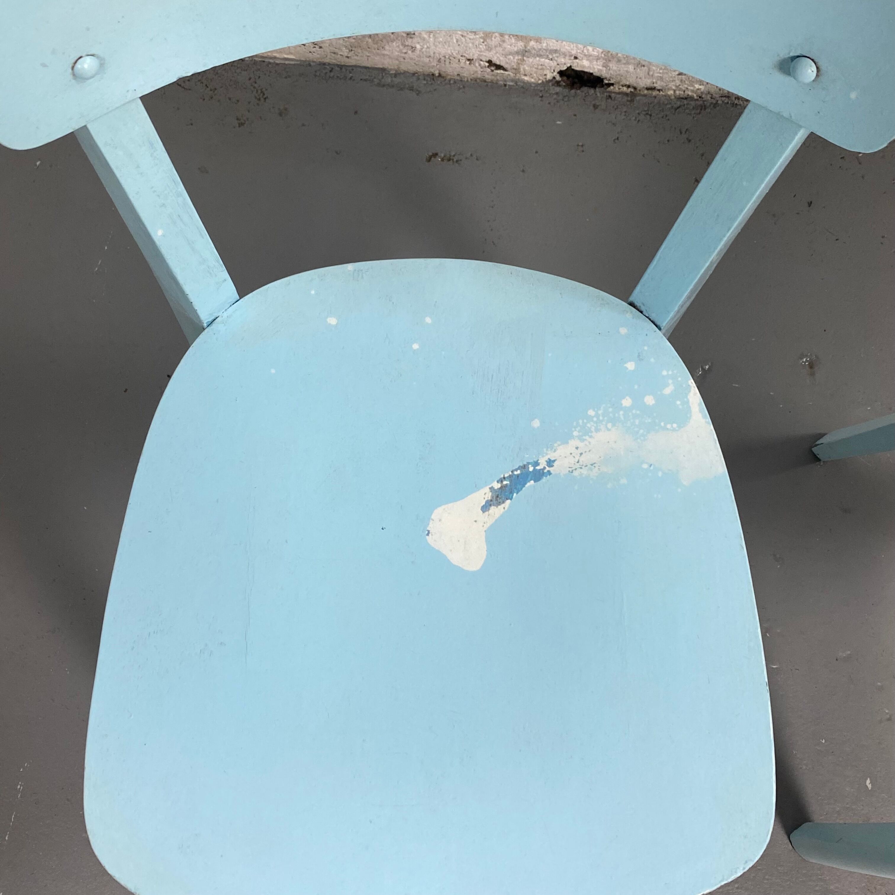 Paire de chaises bistro bleues