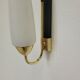 Pair of vintage Arlus wall lights in brass and opaline from the 60s