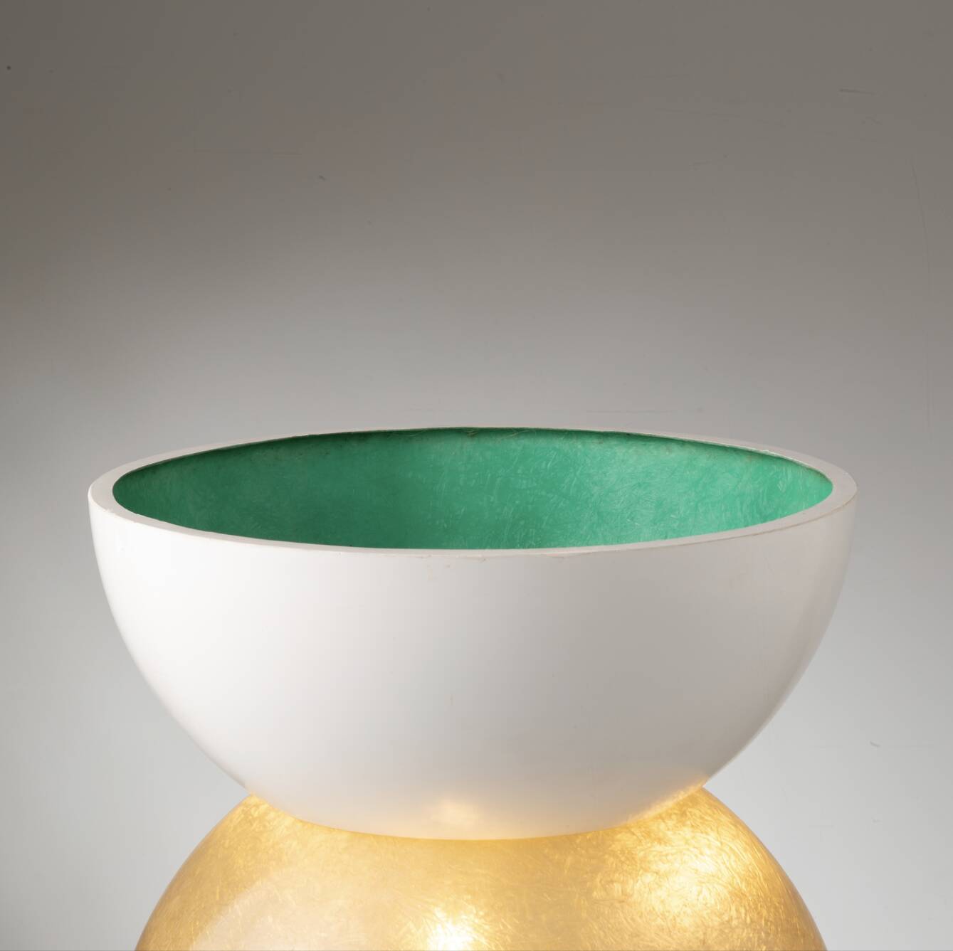 Planter / Pot fiberglass lamp, Luci Milano Italy, 1970s