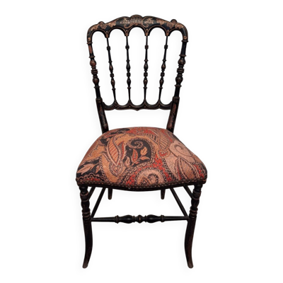 Chaise Napoléon III en bois noirci