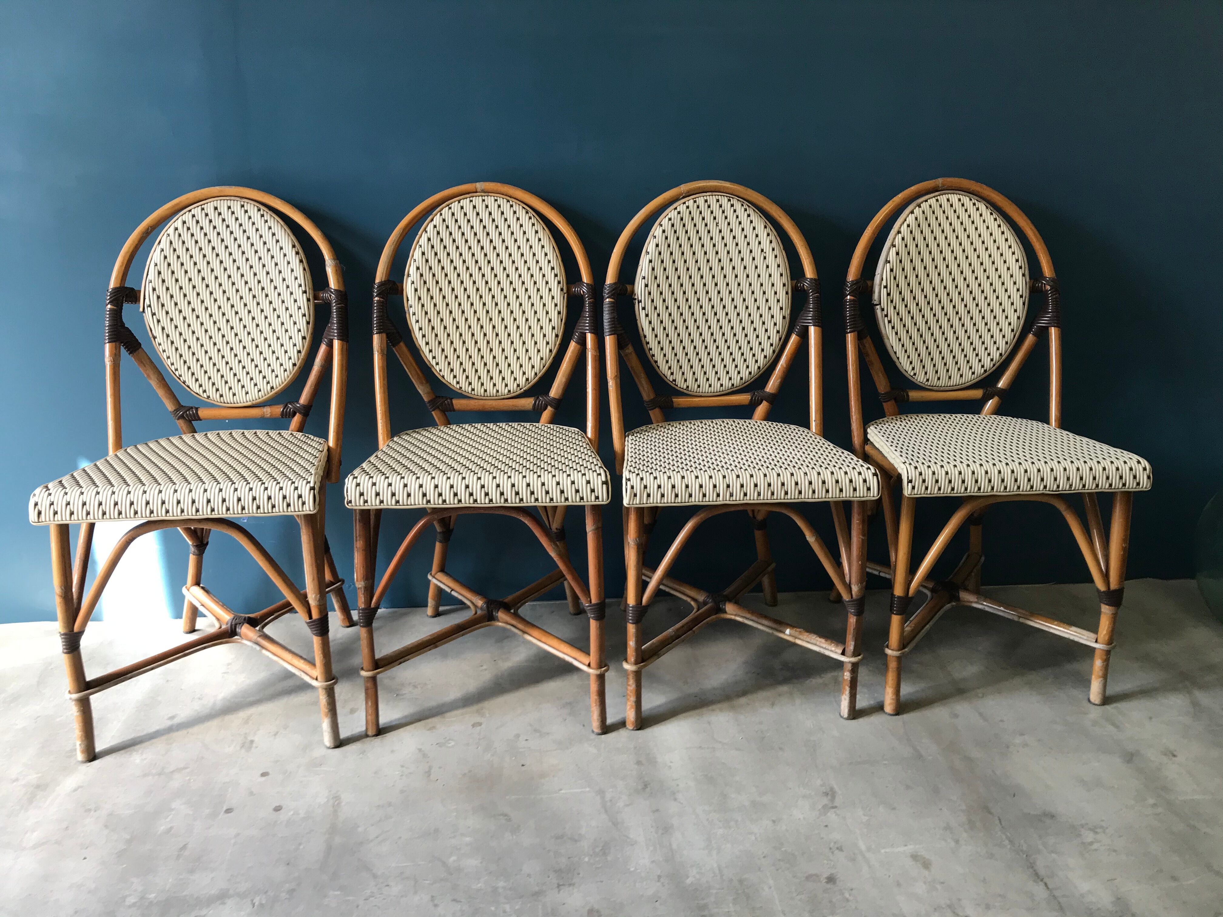 Series of 4 Parisian bistro chairs