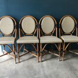 Series of 4 Parisian bistro chairs