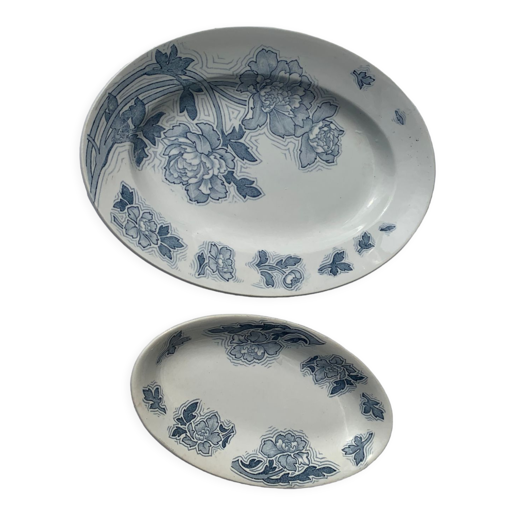 Two dishes of service model Floréal luneville K & G vintage and collector