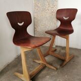 Pair of Pagholz chairs, schulmobel