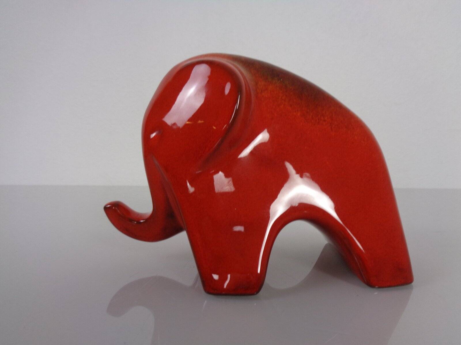 Majolica Ceramic Elephant, 1960s