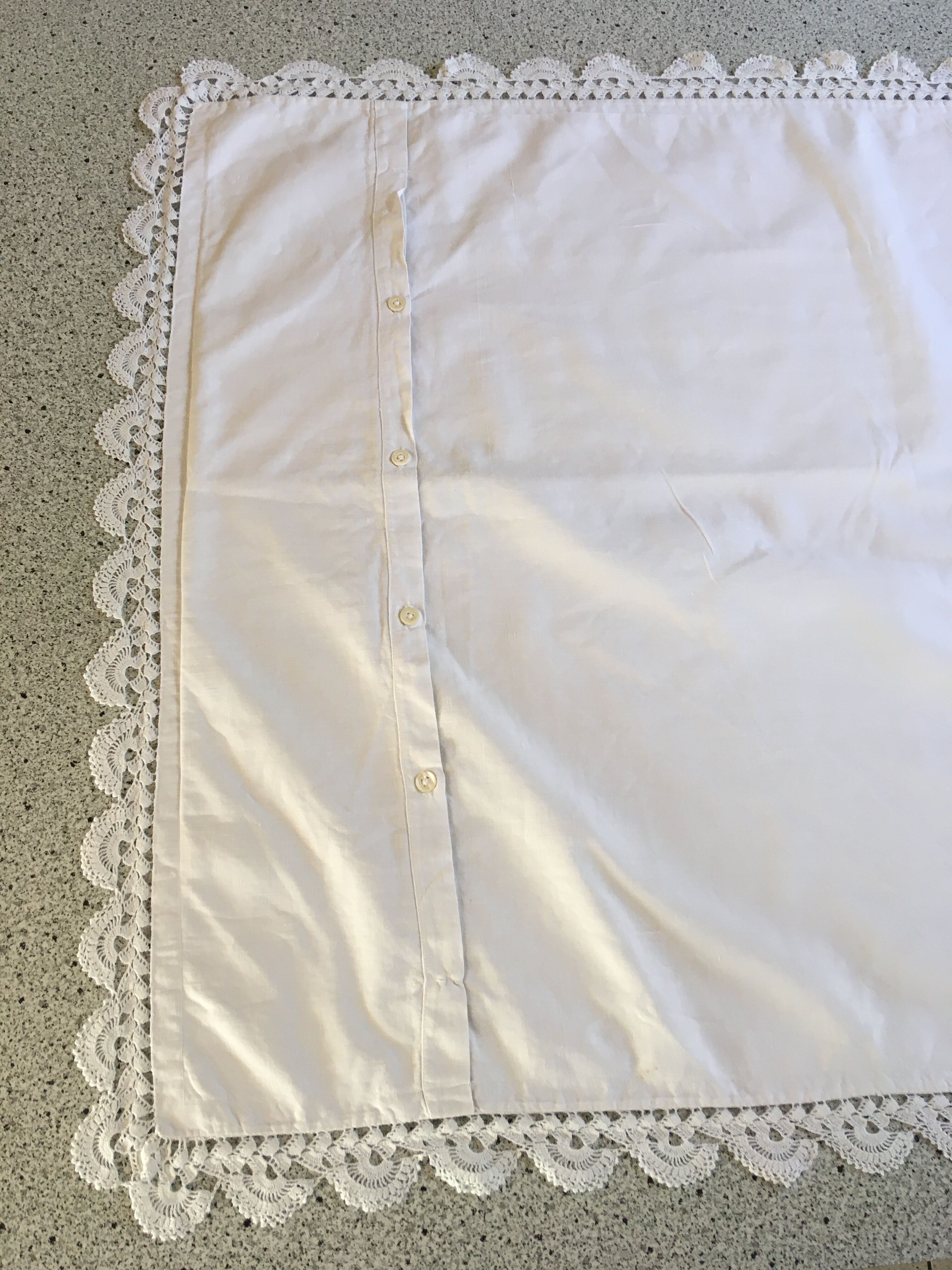 1900s lace square pillowcase