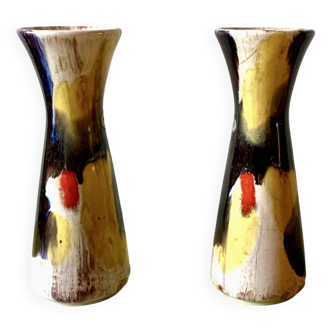 Pair of vintage Jasba Keramik diabolo vases - West Germany 602/19