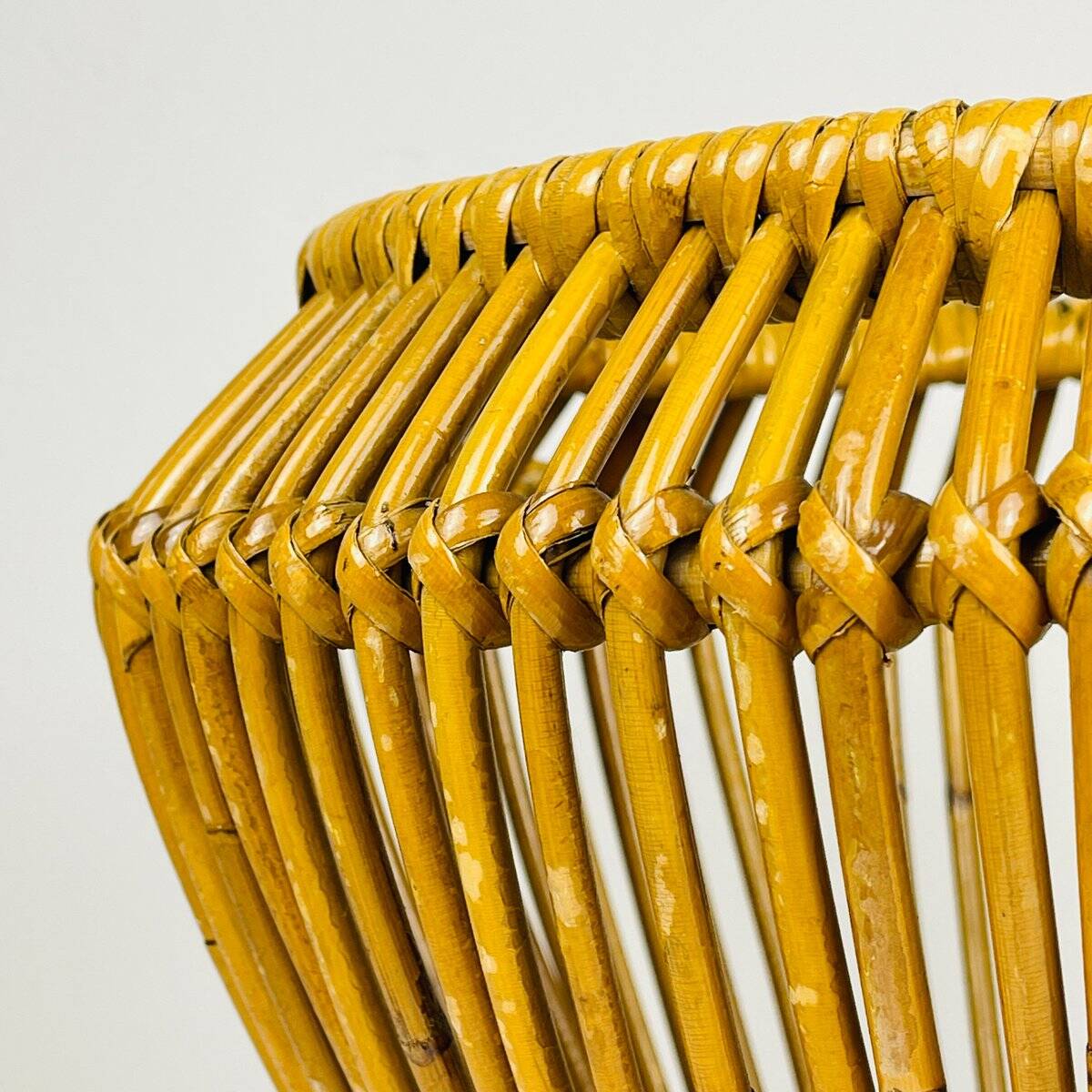 Vintage rattan basket, Italy, 1960s