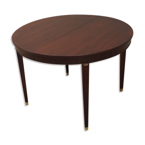 Table ronde en acajou, design danois, années 1970, Danemark
