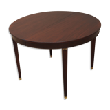 Round mahogany table, Danish design, 1970s, production: Denmark