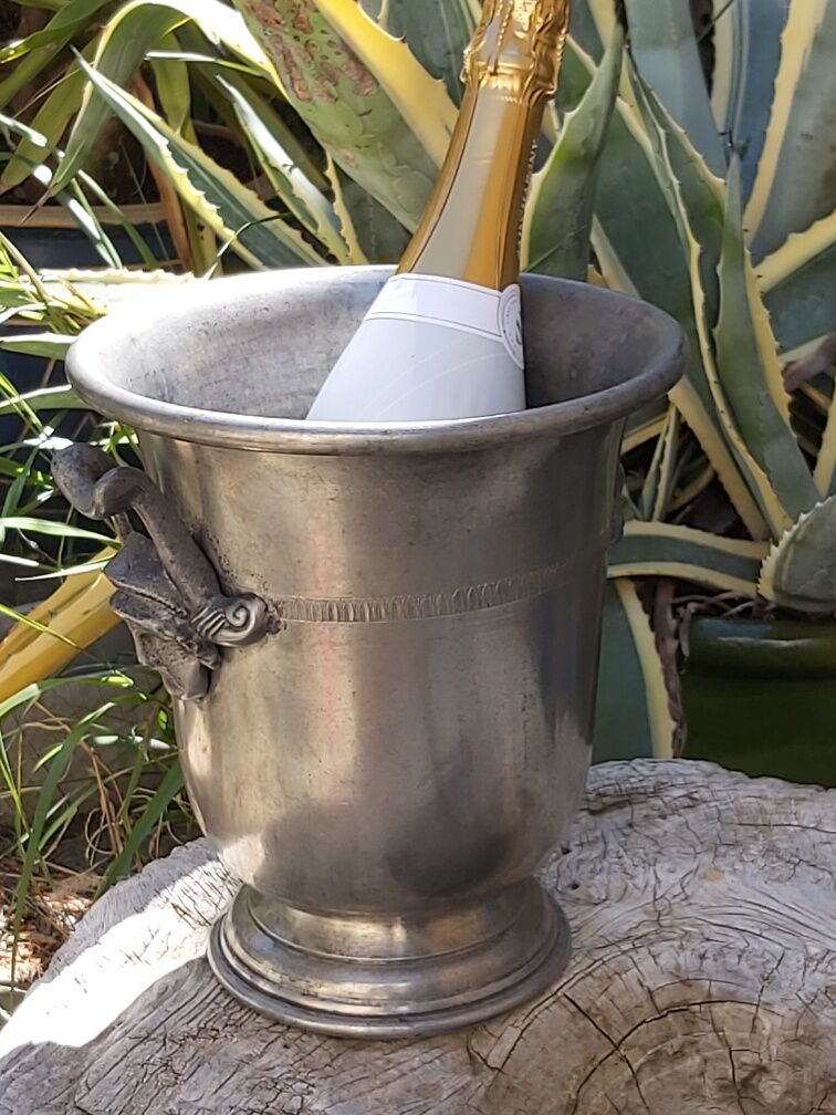 Vintage tin champagne bucket