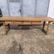 Large antique beech farmhouse table 2.56m vintage rustic 10 seats