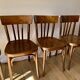 ensemble de 6 chaises bistrot en bois courbé années 50