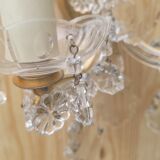 Glass wall lamp and tassels