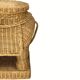 Rattan bamboo wicker elephant pedestal or side table, 1970s