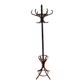 Porte manteau perroquet en bois courbé