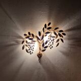 Grande applique murale dorée "Wisteria" de Hans Kögl, Allemagne années 1970