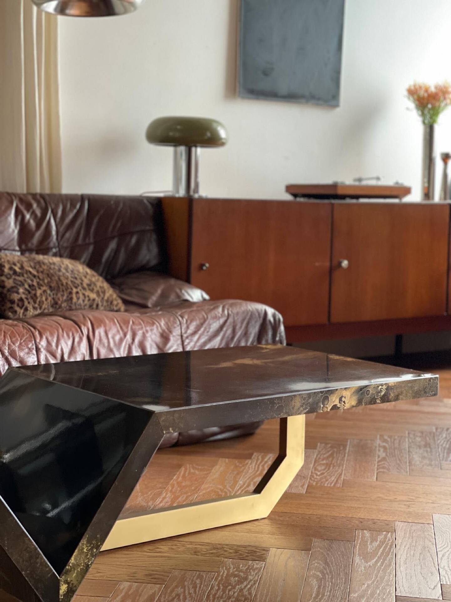 Guy Lefèvre coffee table "Solar Eruption" vintage 70s – Design