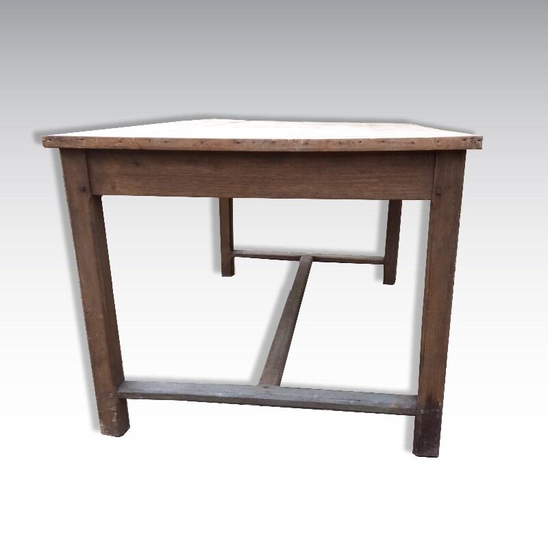 Old wooden farmhouse table