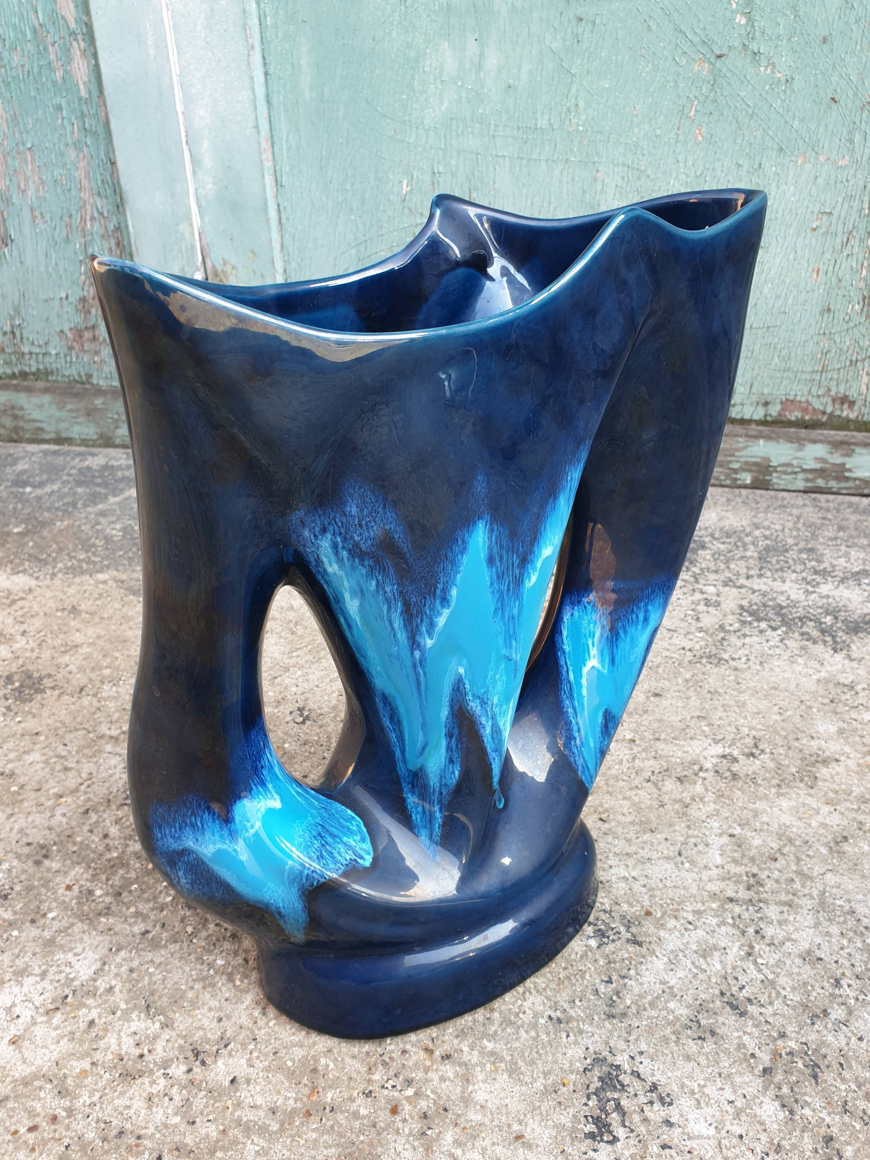 Large Vallauris vase with two handles 1950s 1960s