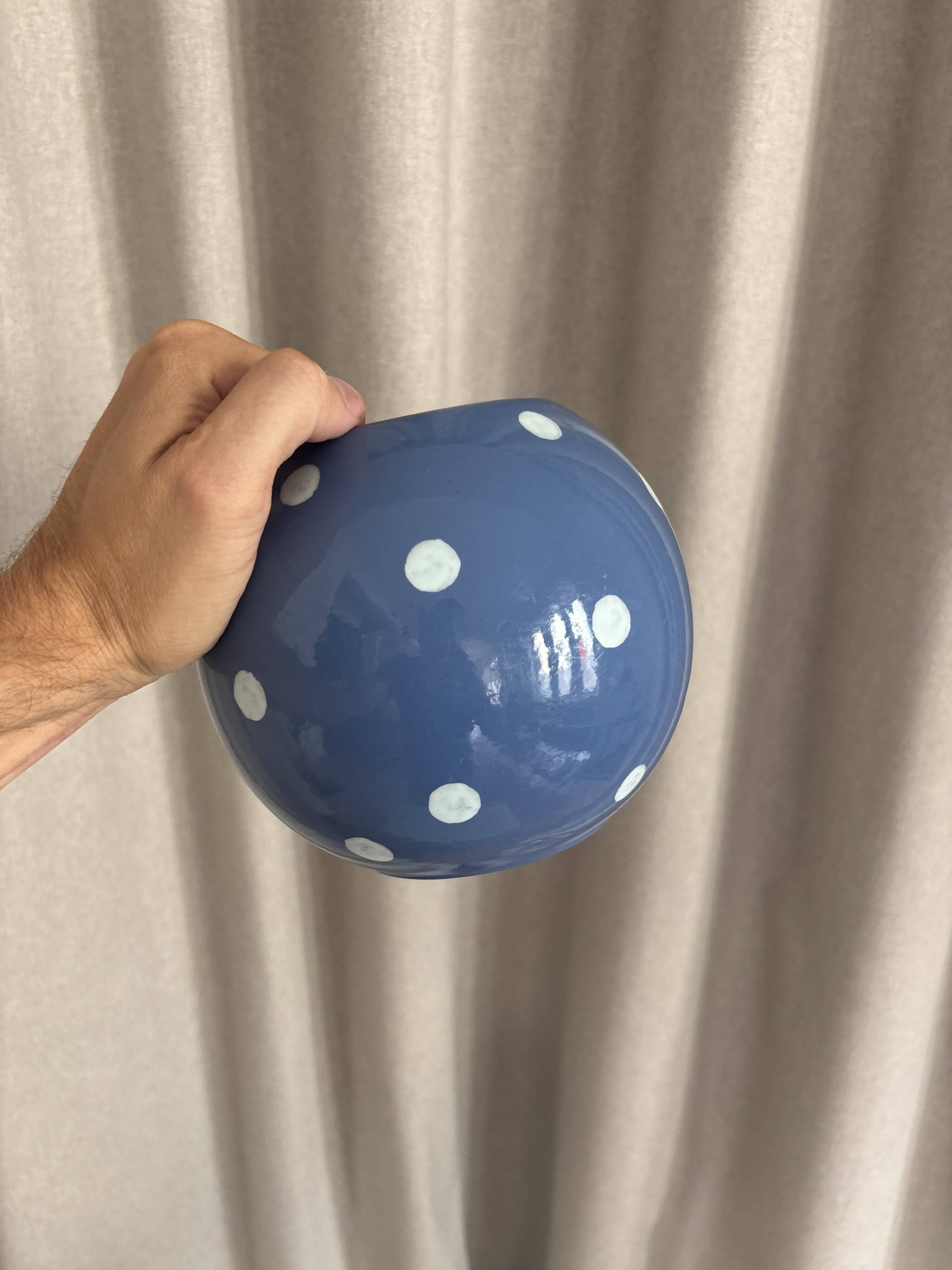 Vase vintage a pois - Scheurich Keramik