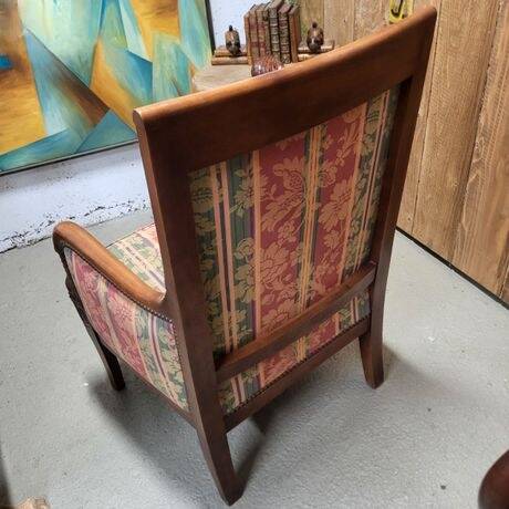 Antique Empire / Restoration style armchair in mahogany