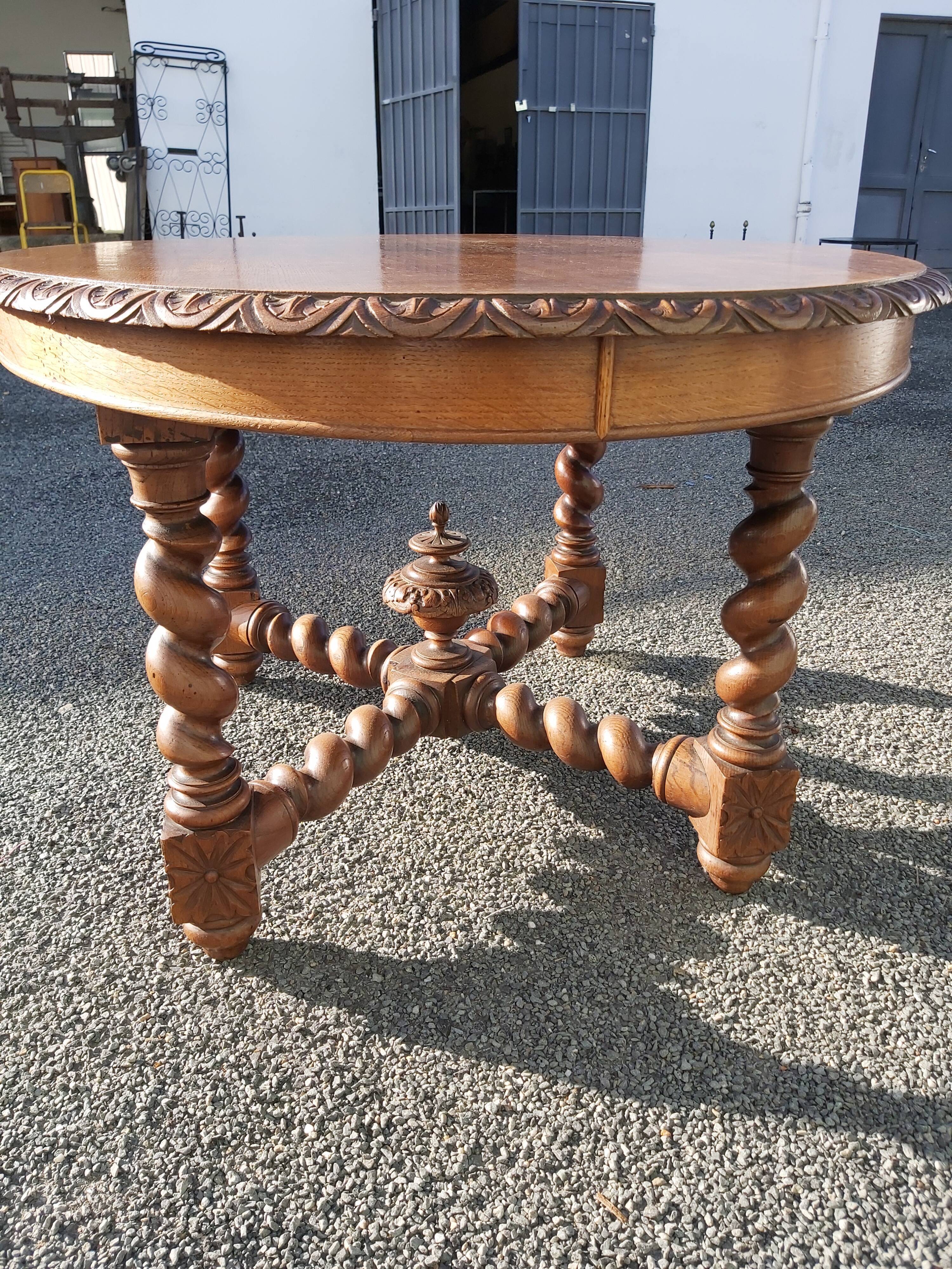 Oval oak table