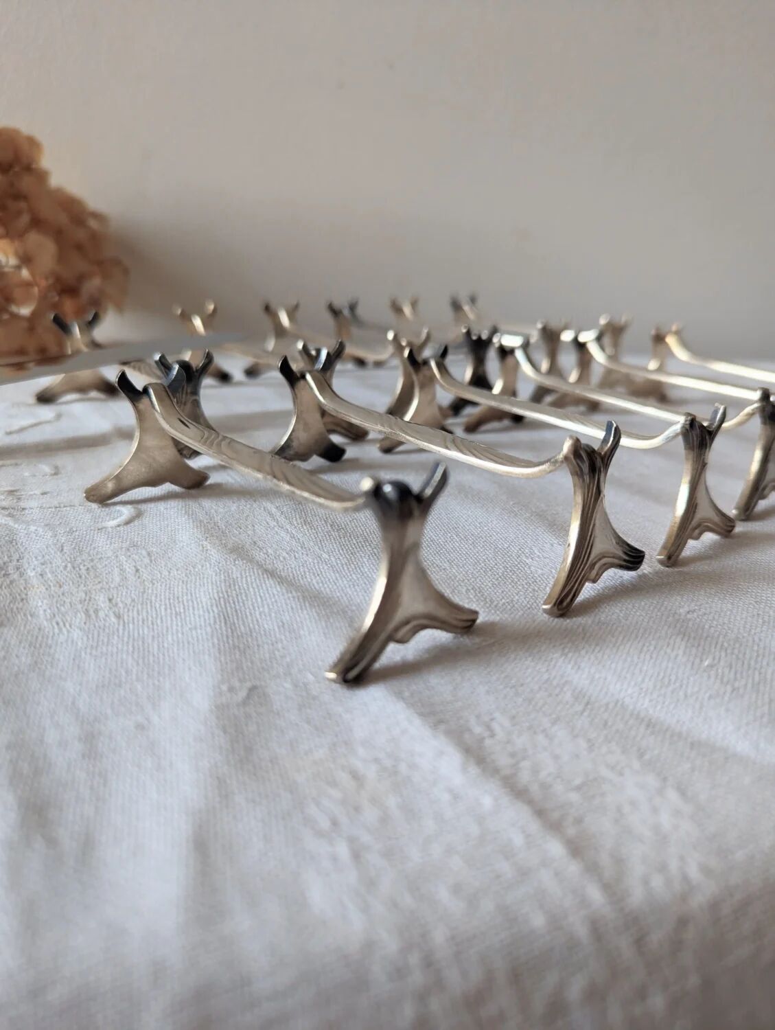 Set of 12 Christofle knife rests, Moderne 1912 model