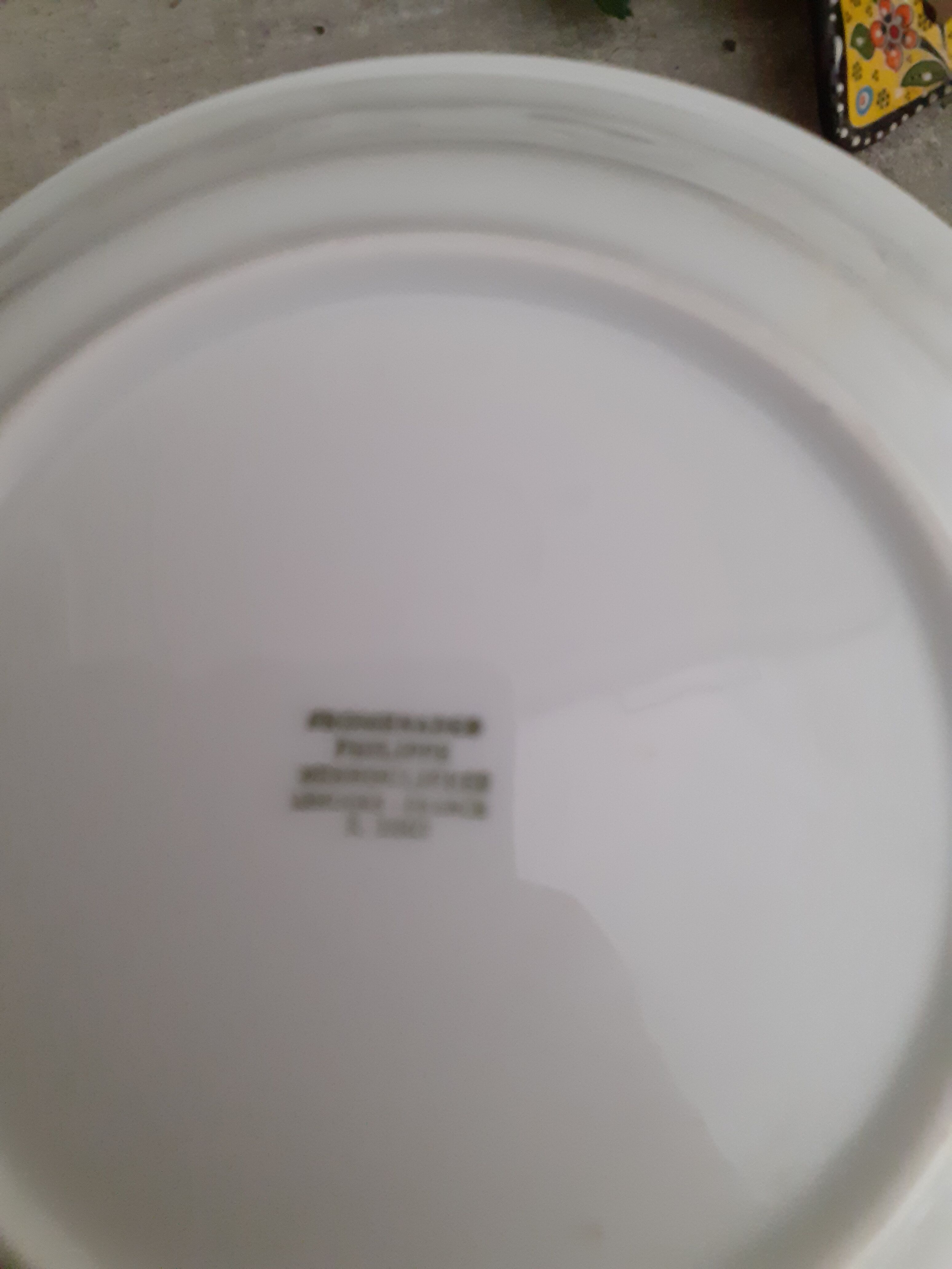 Set of 6 white limoges hollow plates